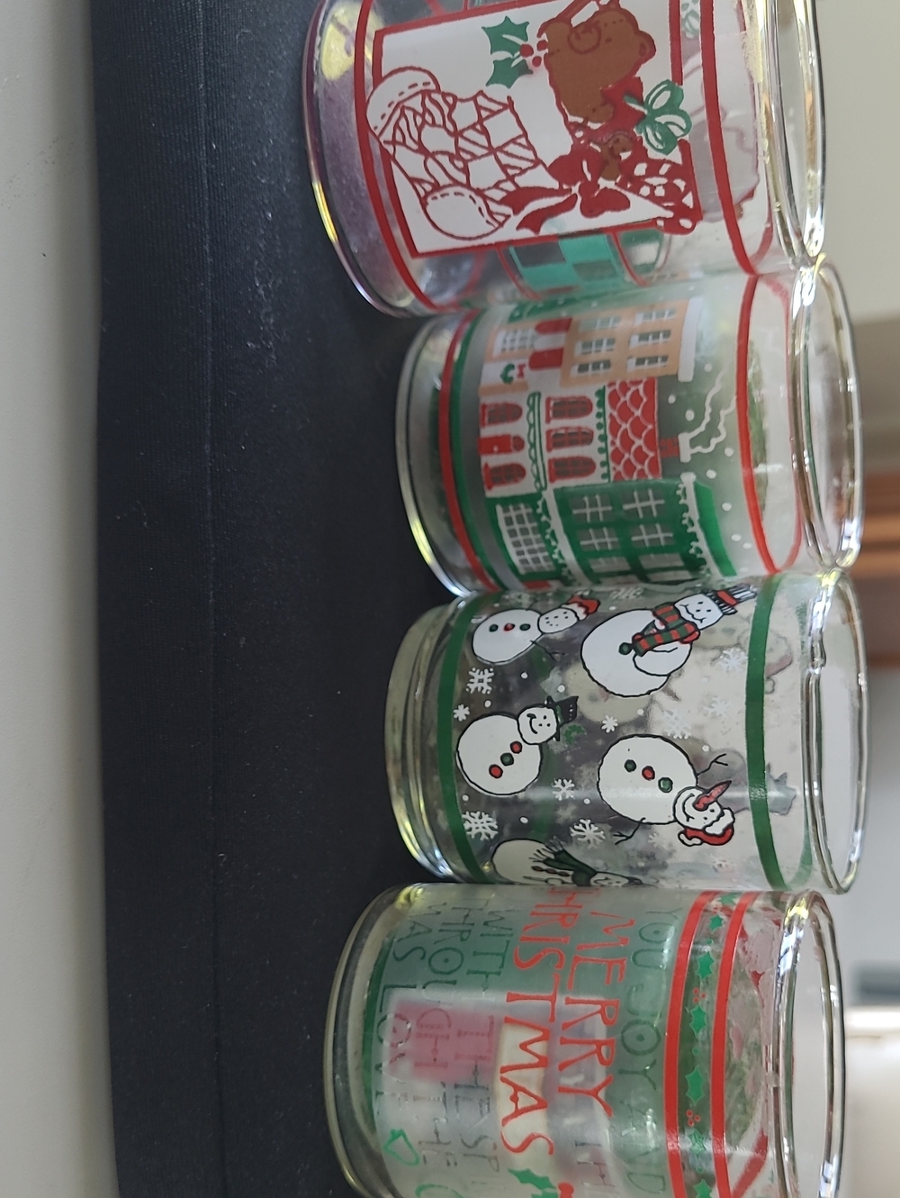 Indiana Glass Christmas Votive Candle Holders and 2 Yankee Candle Votive Candles